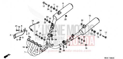SILENZIATORE DI SCARICO CB1100SF1 di 2001